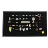 Lot, fashion rings, some sterling, 46 pcs.