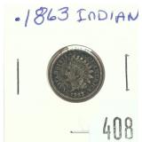 1863 Indian Head cent