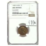1909-S VDB Lincoln cent, NGC slab certified