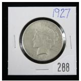 1927 Peace dollar