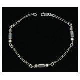 Sterling silver 10" anklet, 6.7 grams