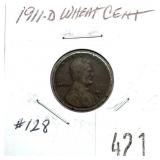 1911-D Lincoln cent