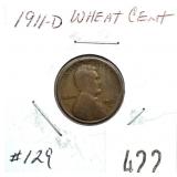 1911-D Lincoln cent
