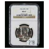 1966 SMS Kennedy half dollar, NGC slab certified