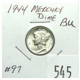 1944 Mercury dime
