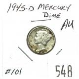 1945-D Mercury dime