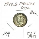 1944-S Mercury dime