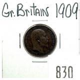 1909 British farthing