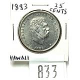1883 Hawaiian quarter