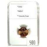 2002 Lincoln cent, PCCB slabbed MS-67