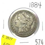 1884 Morgan dollar