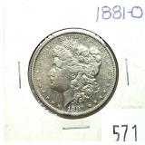 1881-O Morgan dollar