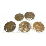 5- Presidential and Notable People table medals,