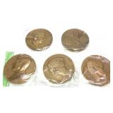 5- Presidential and Notable People table medals,