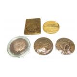 5- Presidential and Notable People table medals,