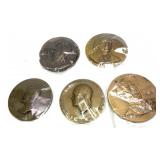 5- Presidential and Notable People table medals,