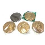 5- Presidential and Notable People table medals,