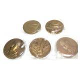 5- Presidential and Notable People table medals,