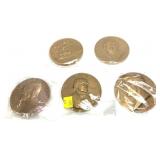 5- Presidential and Notable People table medals,