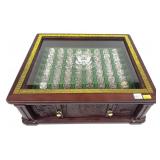 State quarter set with wooden box, 56 pieces