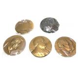 5- Presidential and Notable People table medals,