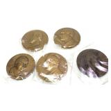 5- Presidential and Notable People table medals,