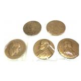 5- Presidential and Notable People table medals,
