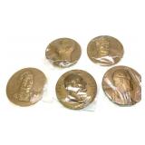 5- Presidential and Notable People table medals,