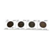 Lot of early copper coins, 4 pcs.