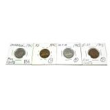 Lot of Canadian nickels, 4 pcs.