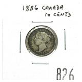1886 Canadian 10 cents