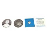 Lot of tokens with silver, 3 pcs.