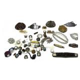 Lot of assorted jewelry and more, 46 pcs.