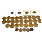 Lot of coins and tokens, 30 pcs.
