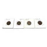 Lot of early Lincoln cents, 4 pcs.