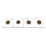 x4- 1909 Lincoln cents, -x4 cents, Sold by the