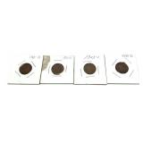 Lot of early Lincoln cents, 4 pcs.
