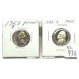 x2- Proof nickels, -x2 nickels, Sold by the piece,