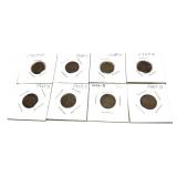 Lot of early wheat cents, 8 pcs.