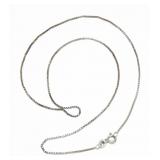 Sterling silver 18" box chain necklace