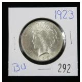 1923 Peace dollar, BU