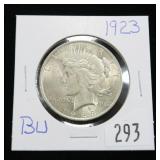 1923 Peace dollar, BU