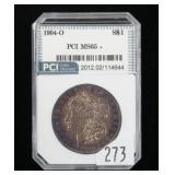 1904-O Morgan dollar, PCI slab certified MS-65+
