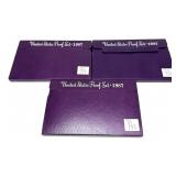 x3- 1987 Proof sets, -x3 sets, Sold by the piece,