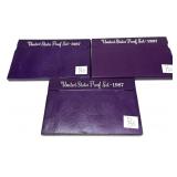 x3- 1987 Proof sets, -x3 sets, Sold by the piece,