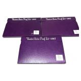 x3- 1987 Proof sets, -x3 sets, Sold by the piece,