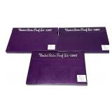 x3- 1987 Proof sets, -x3 sets, Sold by the piece,