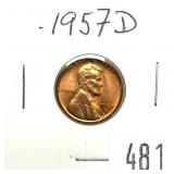 1957-D Lincoln cent