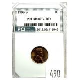 1939-S Lincoln cent, PCI slab certified MS-67