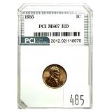 1935 Lincoln cent, PCI slab certified MS-67